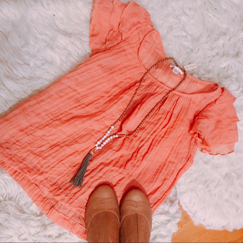 Xhilaration crinkle top Sz S